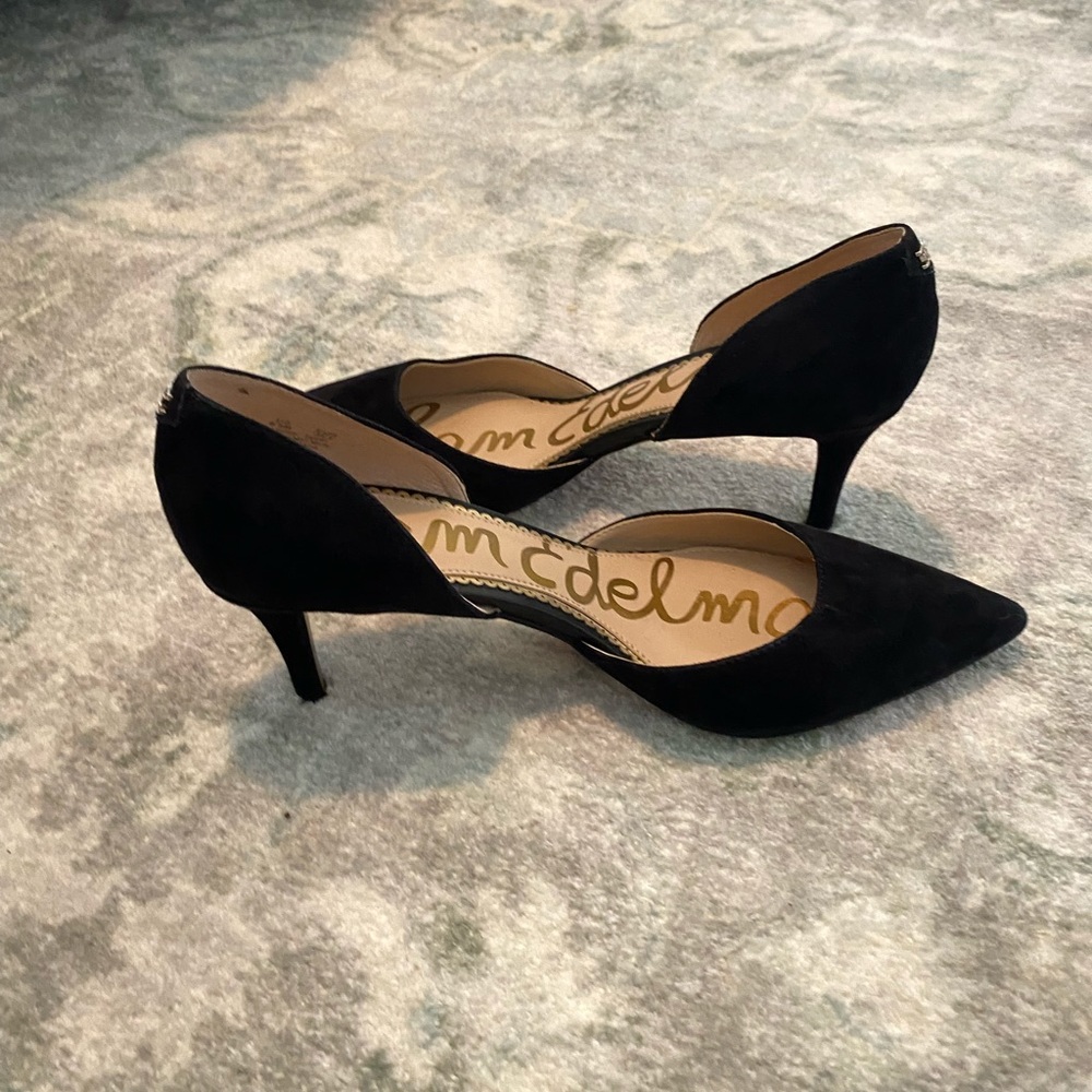 Sam Edelman Black Suede Pointed Heels